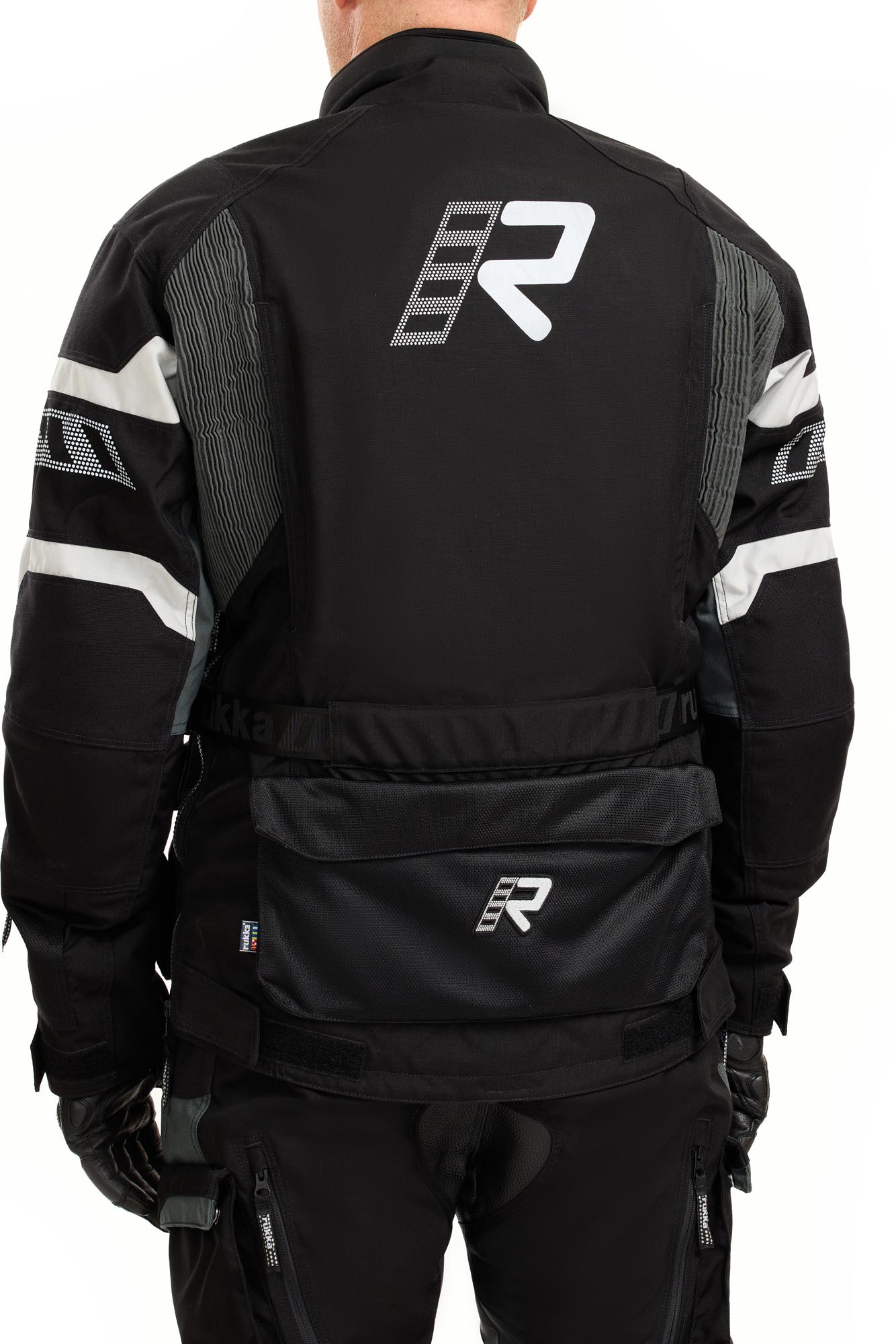 Side view of Rukka Madagasca-R Motorcycle Textile Jacket, black-grey, Size 48 for Men