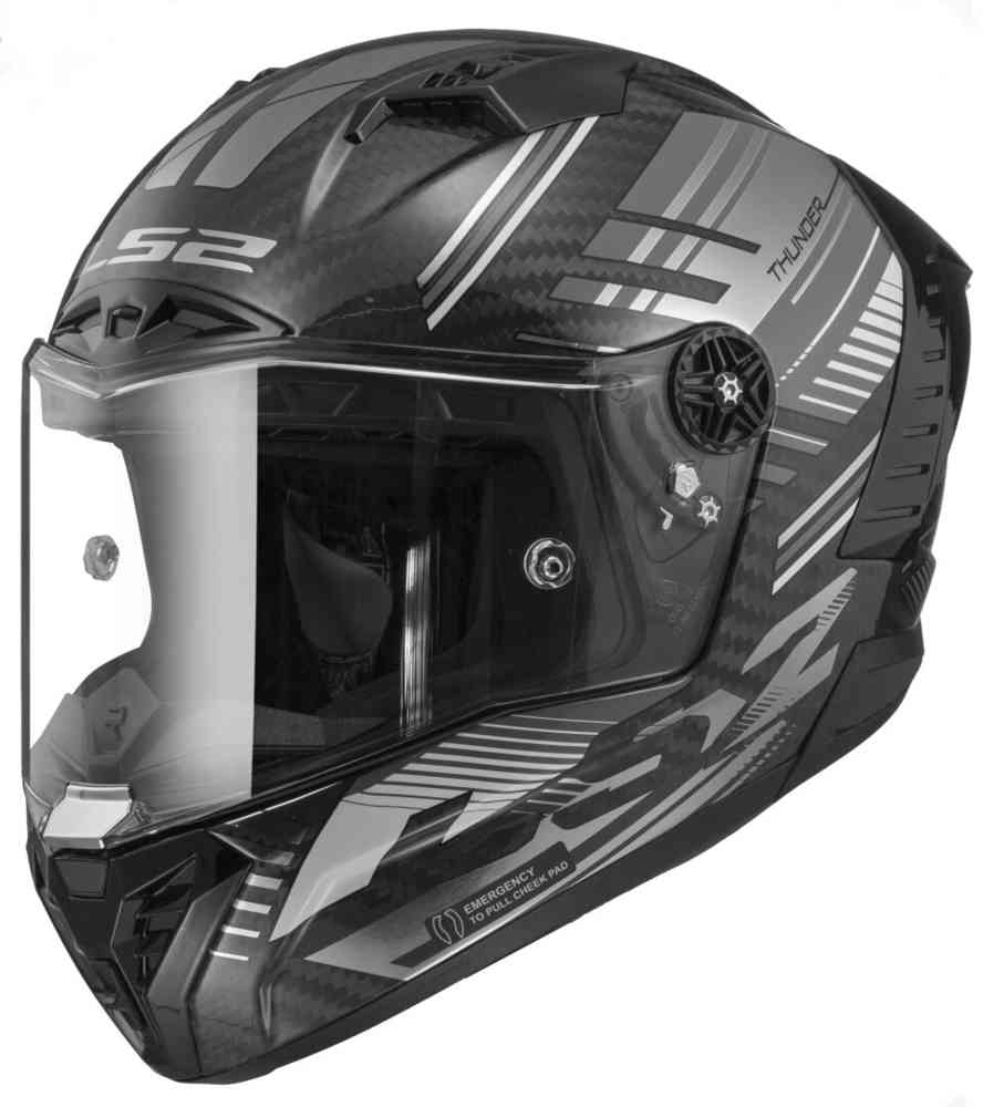 LS2 FF805 Thunder Volt Carbon Шлем Черный/Серый L (59/60) 