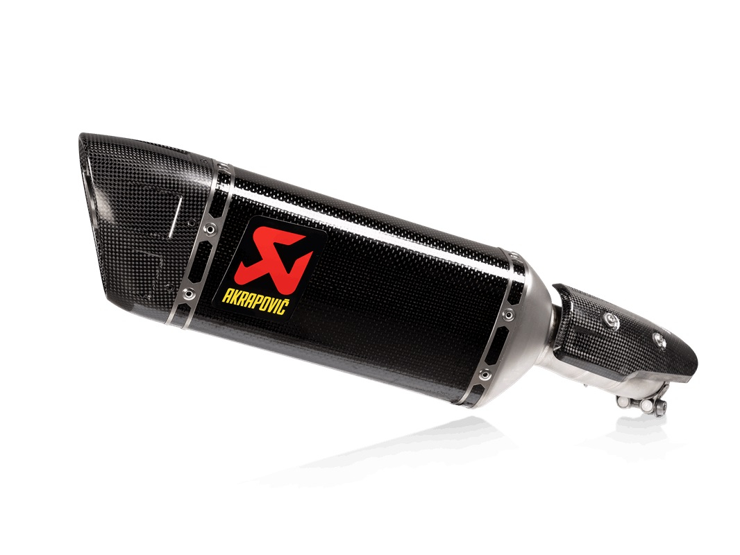 Akrapovic Slip-On Line Tylny tłumik z włókna węglowego, sadza