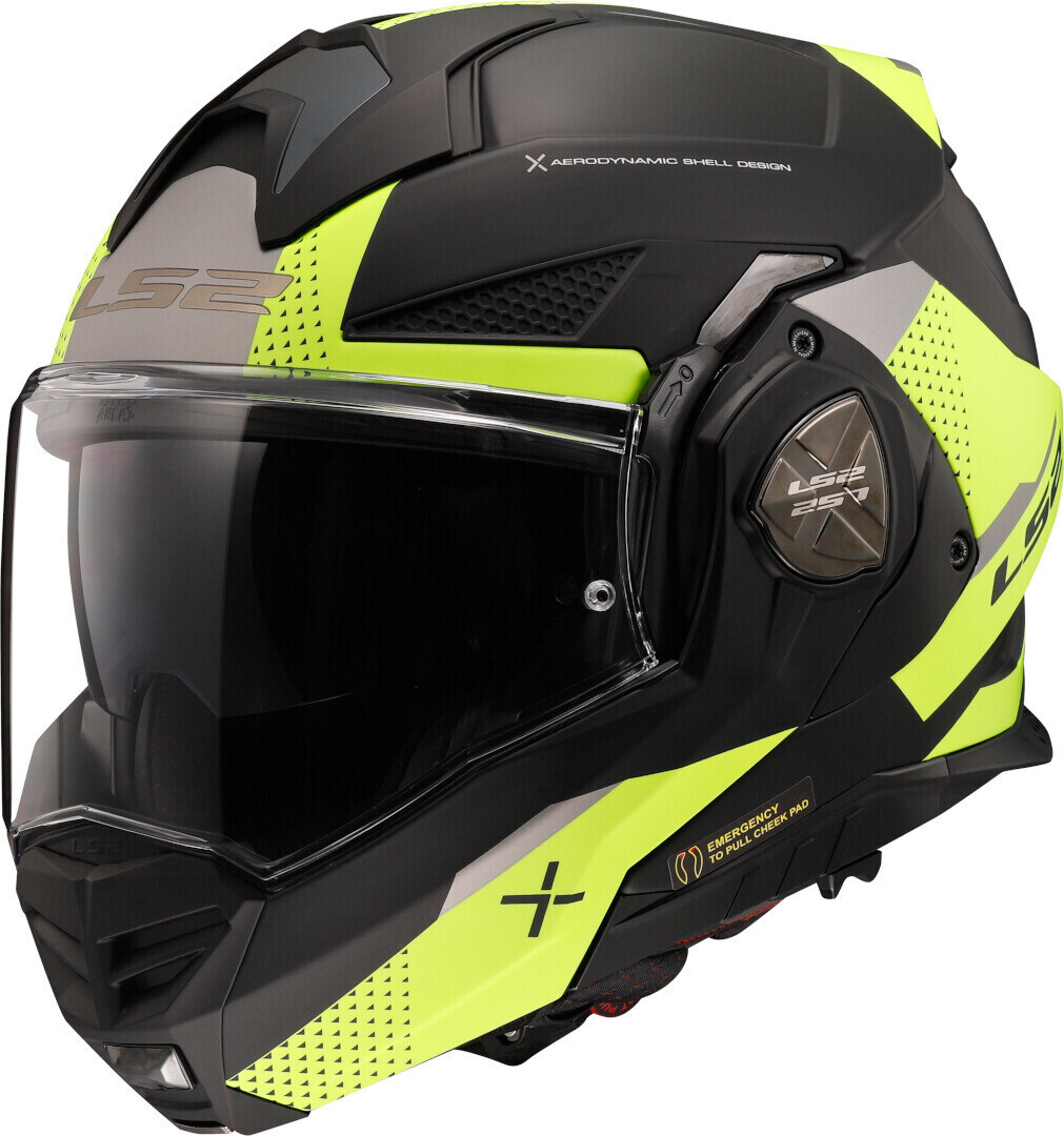 LS2 FF901 Advant X Oblivion Helm, zwart-geel, afmeting 2XL