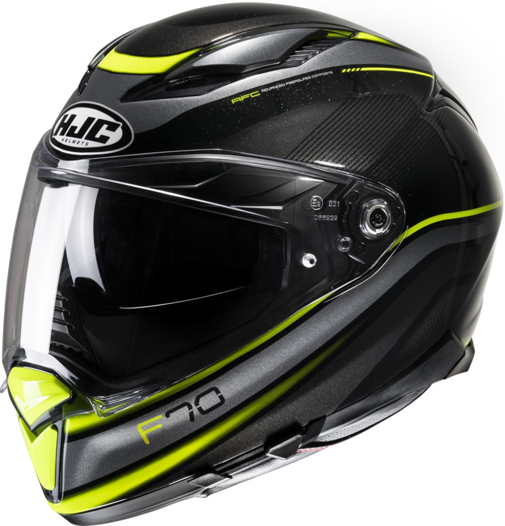 HJC F70 Diwen Helmet, black-yellow, Size S, black-yellow, Size S