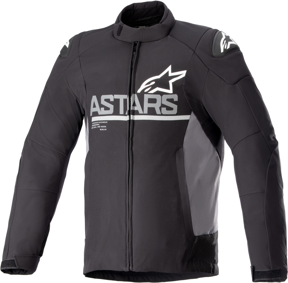 Alpinestars Men's Black Grey Smx Waterproof Motorcycle Textile Jacket, Black-Grey, For 3XL
