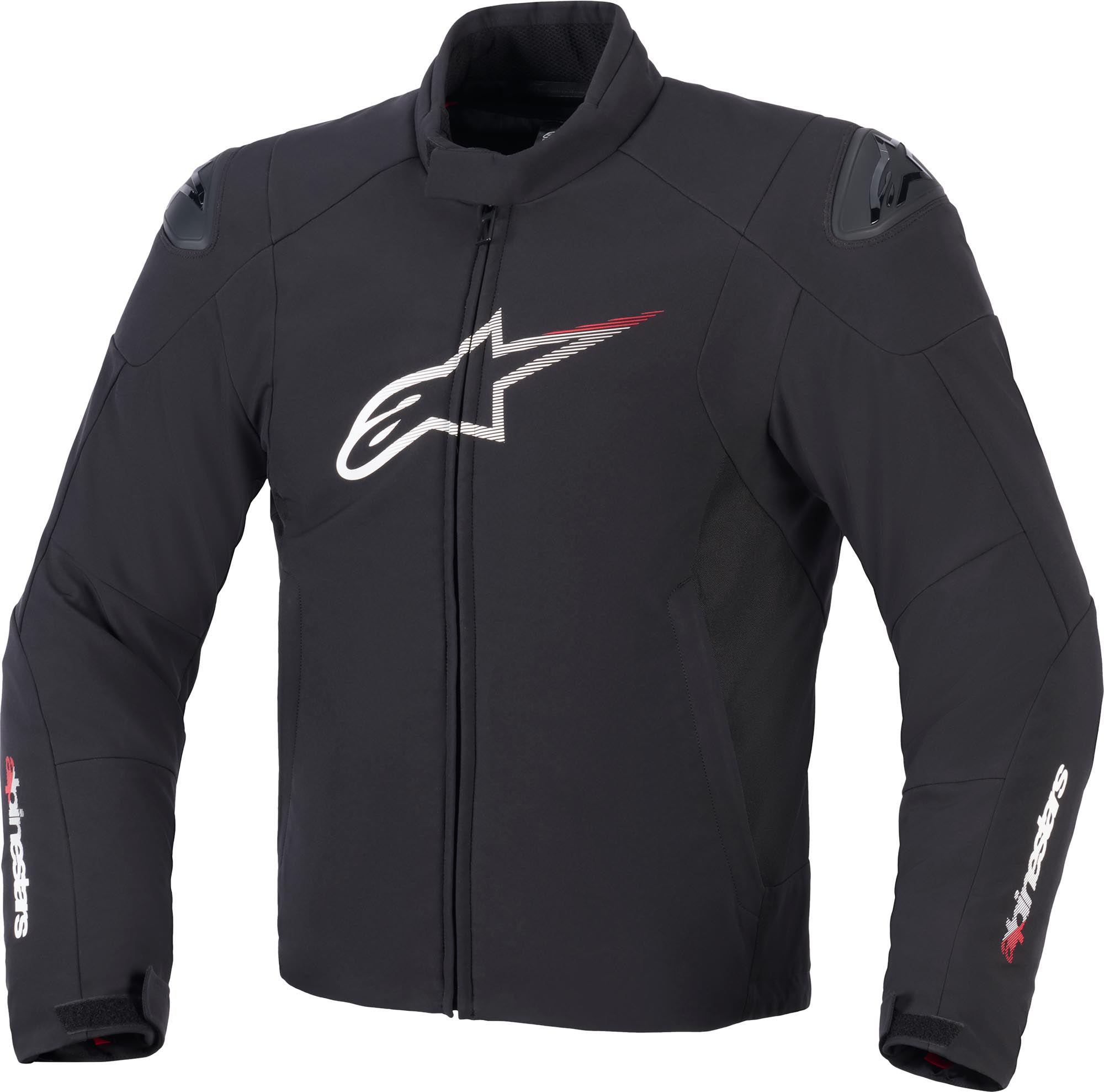 Alpinestars Men's Black White Red Smx Waterproof Motorcycle Textile Jacket, Black-White-Red, Size M For