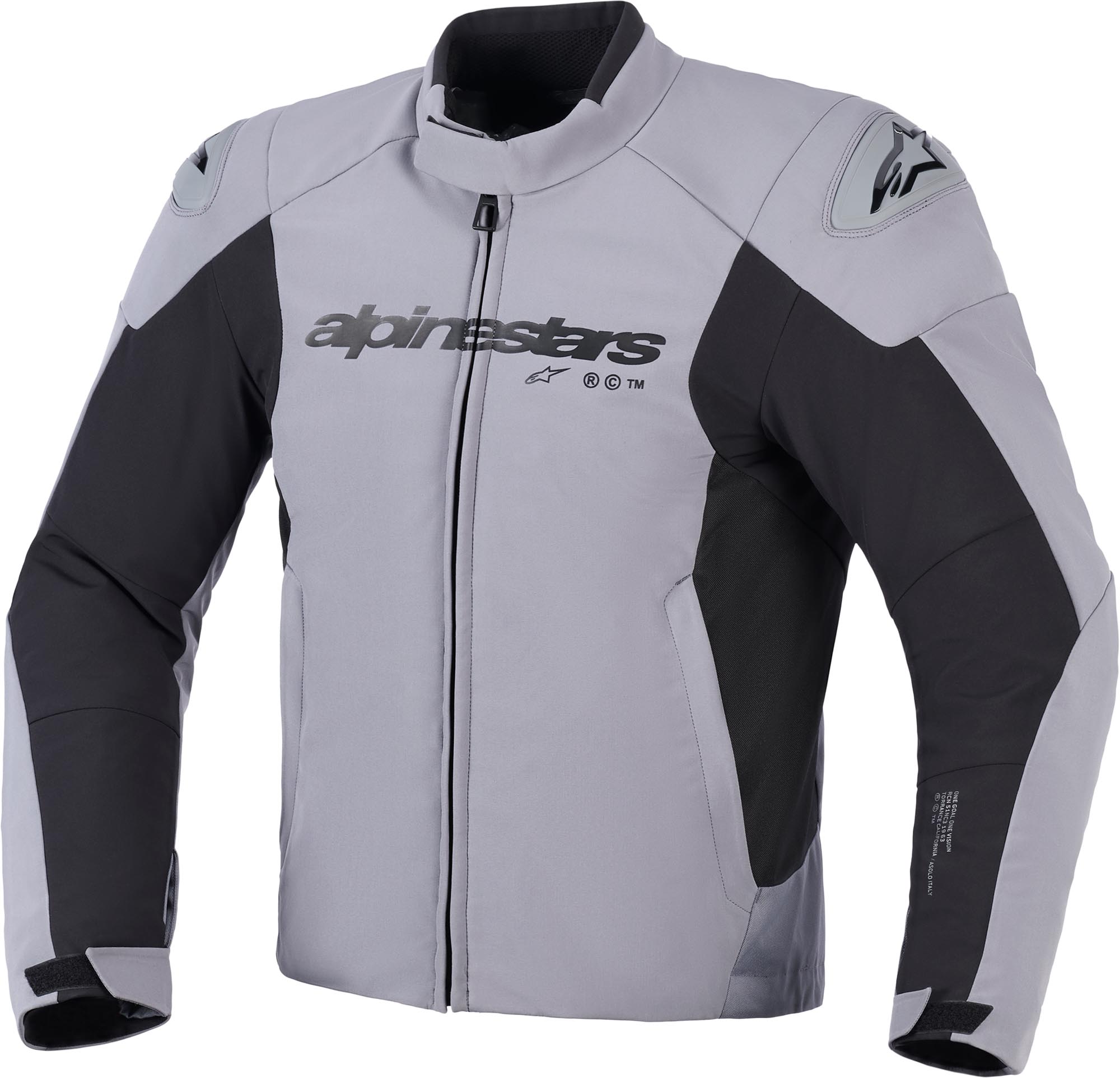 Alpinestars Men's Black Grey Smx Waterproof Motorcycle Textile Jacket, Black-Grey, Size Xl For