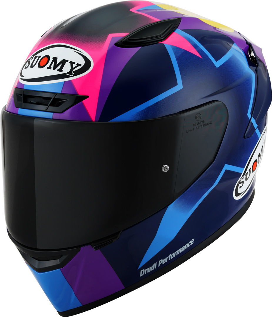 Suomy Track-1 Bastianini Replica 2023 Helmet, black-purple, Size S, black-purple, Size S