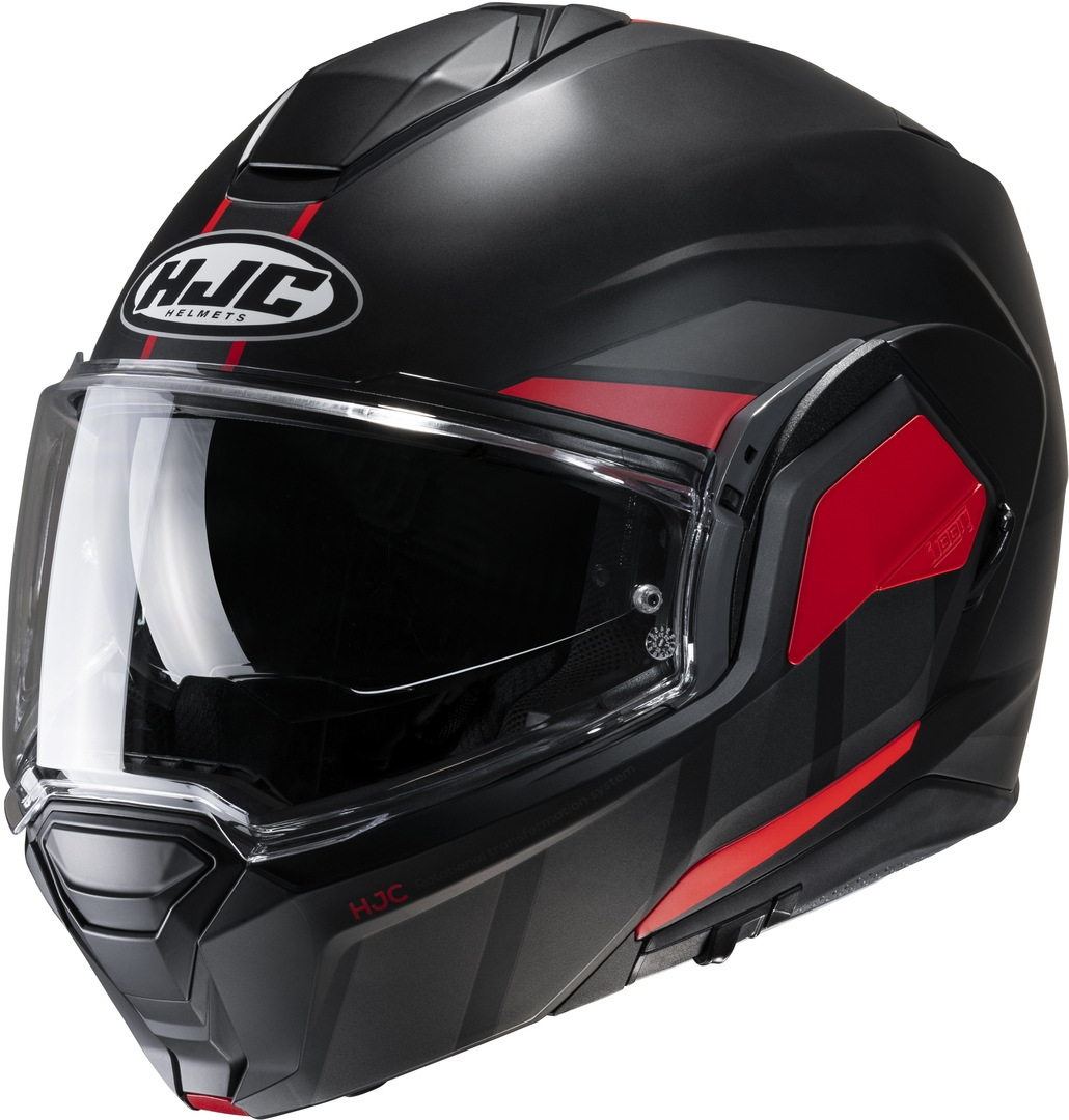 HJC i100 Beis Helmet, black-red, Size XS 54 55, black-red, Size XS 54 55