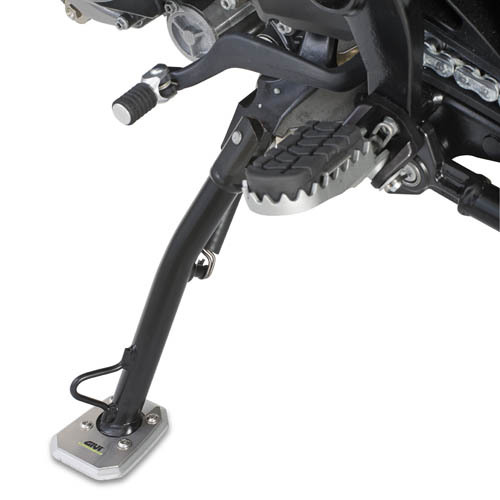 Extension de pied GIVI en aluminium et acier inoxydable pour béquille latérale d’origine pour modèle Honda (voir ci-dessous)