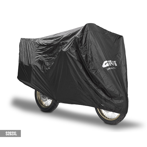 Bâche de véhicule GIVI étanche taille XL Maxi scooters, enduro, sport tourers et vélos de tourisme, noir