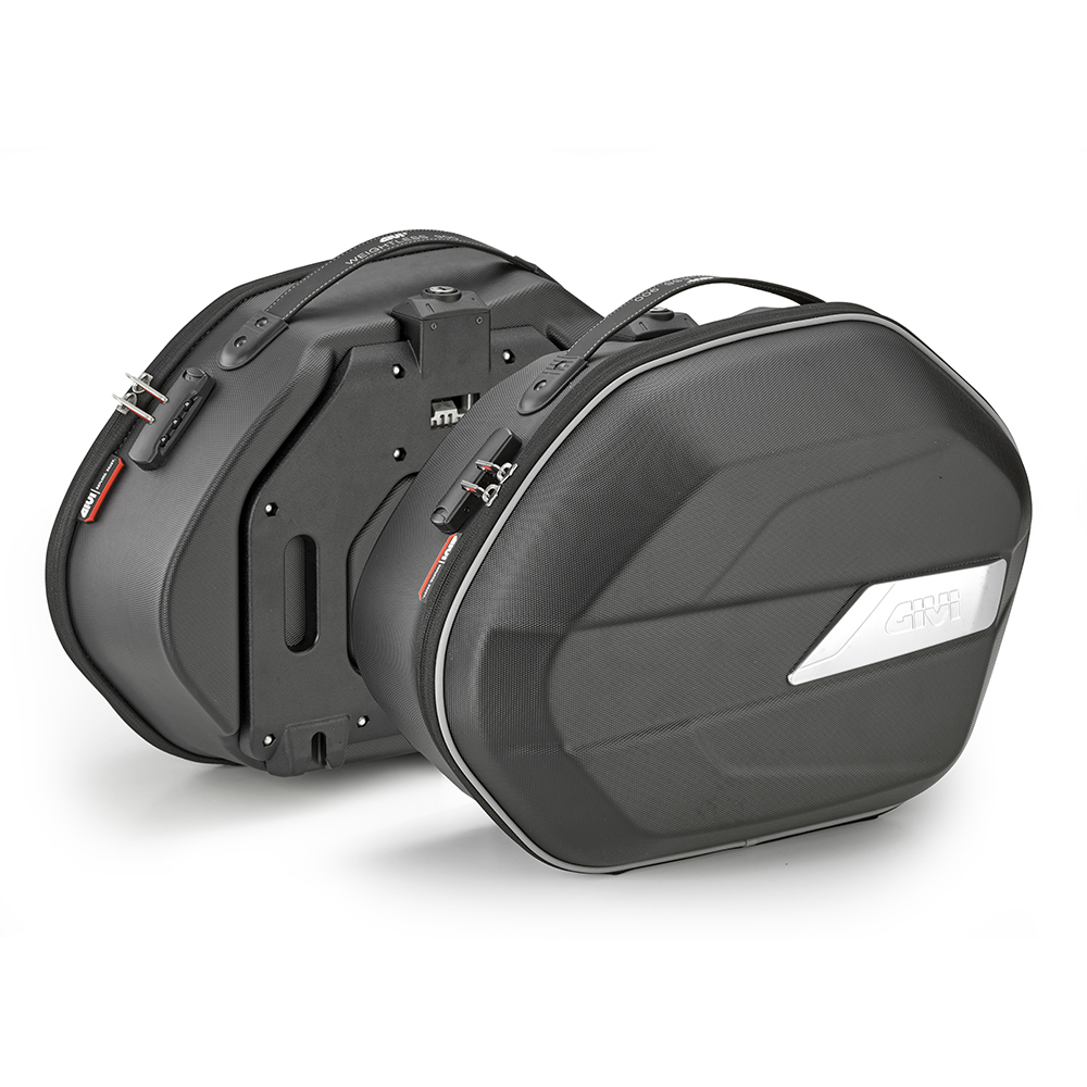 Givi Unisex Silver Weightless Monokey® Pair Of Side Bags Volume 25 Litres, Semi-Rigid, Max. Payload 10 Kg,