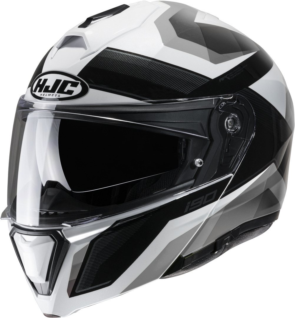 HJC i90 Lark Helmet, black-grey-white, Size XS 54 55, black-grey-white, Size XS 54 55