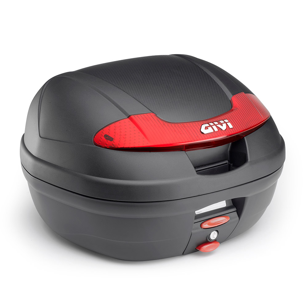 GIVI E340N Vision Monolock Topcase, black-red, black-red