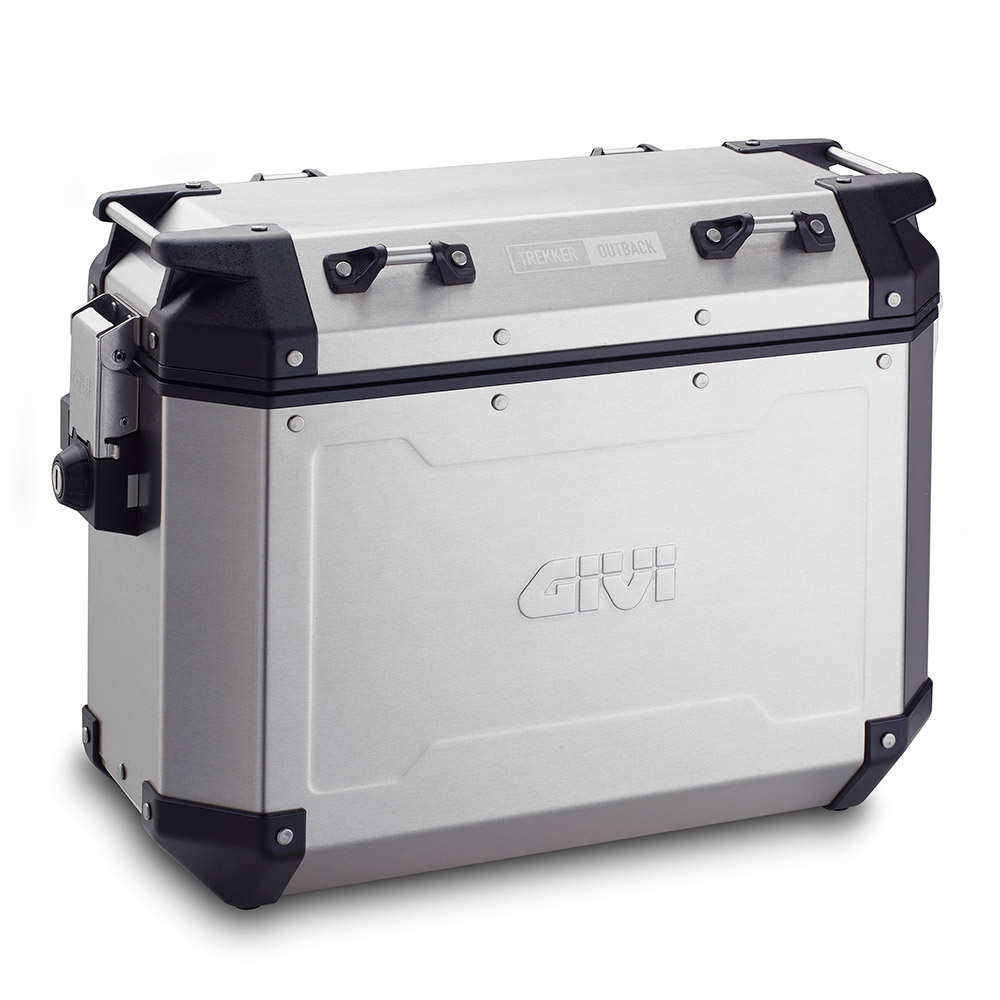 GIVI Trekker Outback 37 Aluminium Side Cases Set, black-silver, black-silver