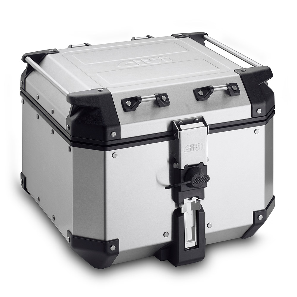 GIVI Trekker Outback 42 Aluminium Topcase, black-silver, black-silver