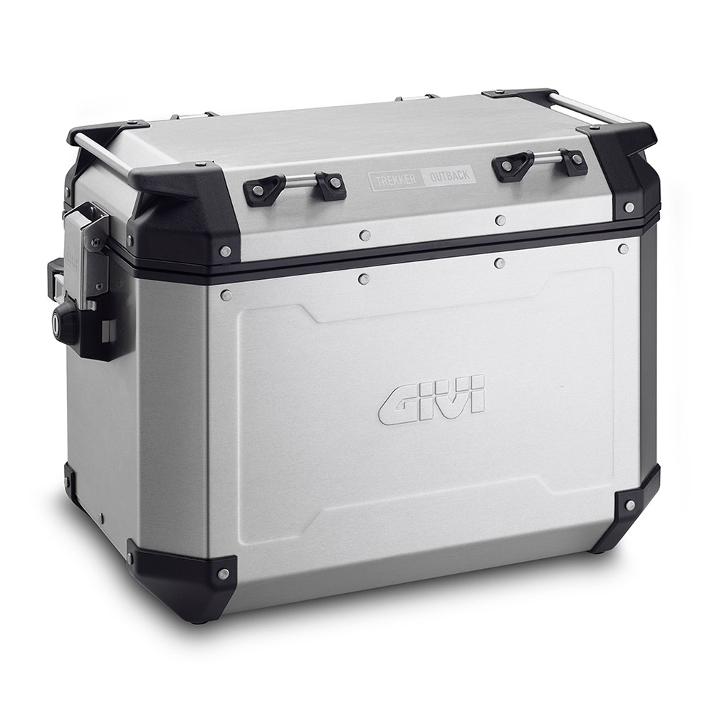 GIVI Trekker Outback 48 Aluminium Side Cases Set, black-silver, black-silver