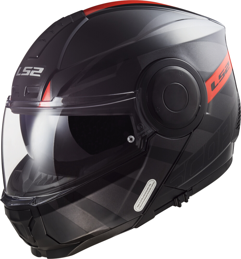 LS2 FF902 Scope Hamr Helmet, black-red, Size XS, black-red, Size XS