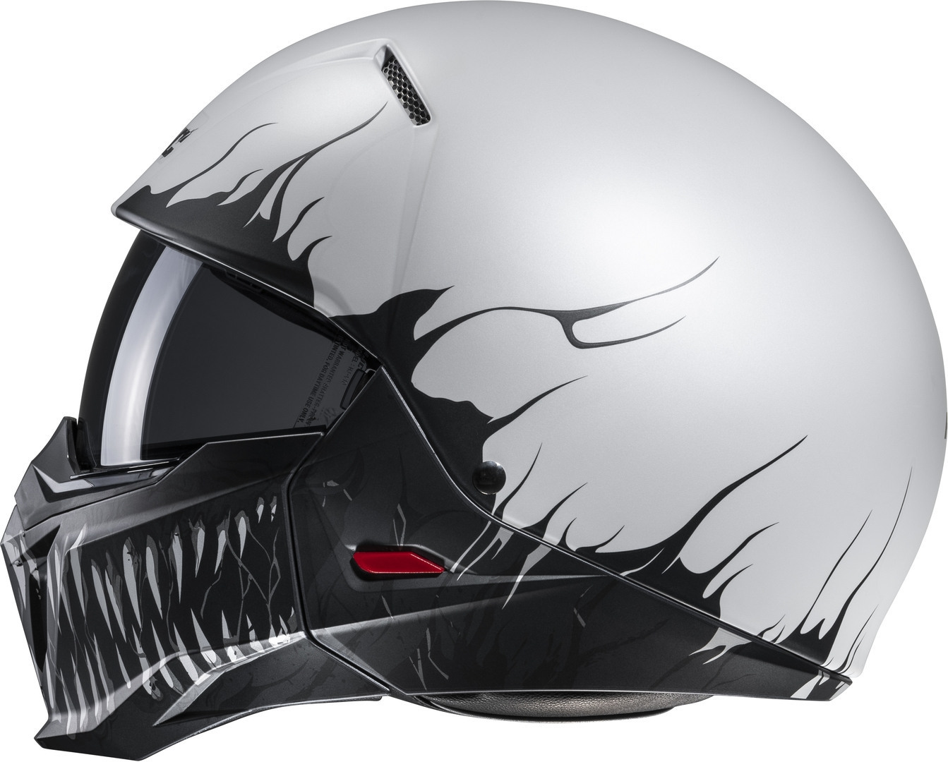 Side view of HJC i20 Scraw Jet Helmet, black-grey, Size XS 54 55 for Men
