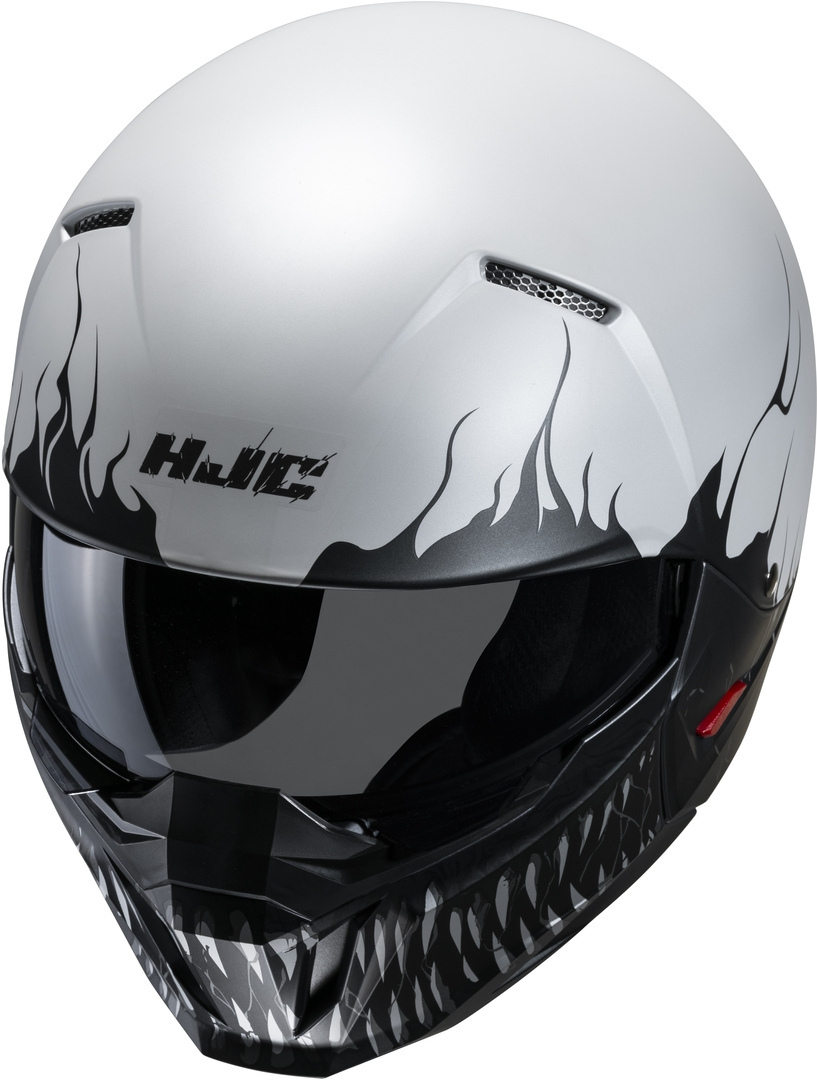 Side view of HJC i20 Scraw Jet Helmet, black-grey, Size XS 54 55 for Men