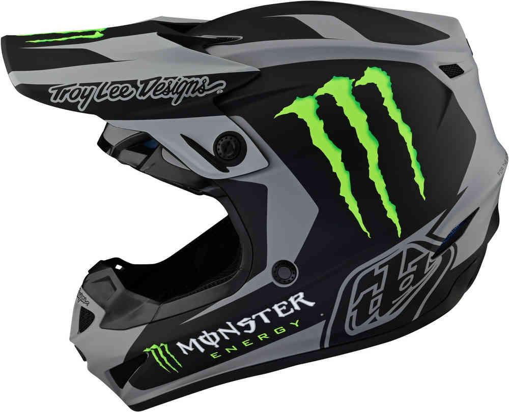 Troy Lee Designs SE4 Polyacrylite MIPS Riser Monster Motocross Helm