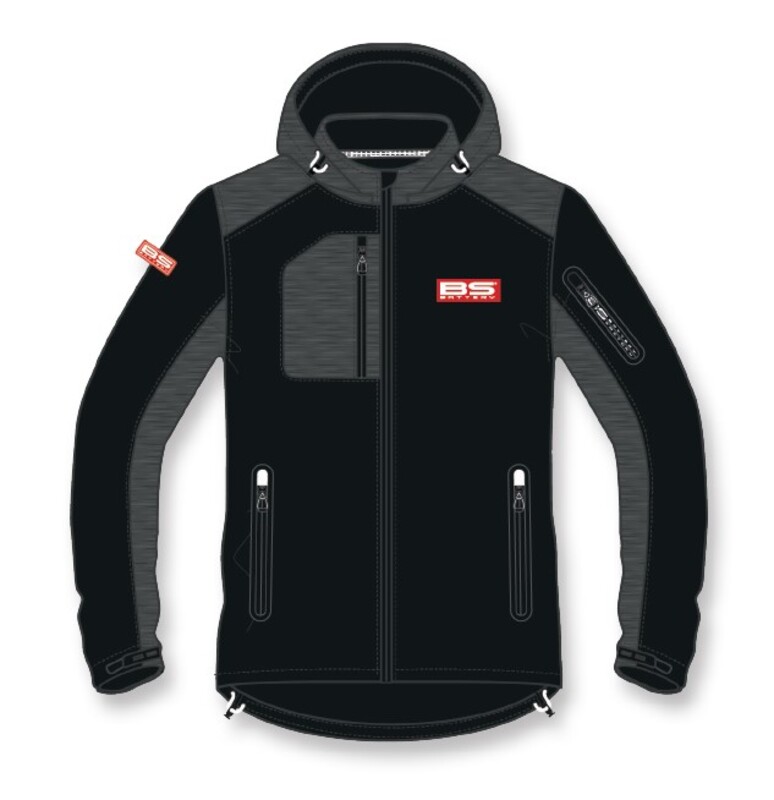 BS BATTERY BS Factory Softshell Jacket - Black/Grey Size L, black