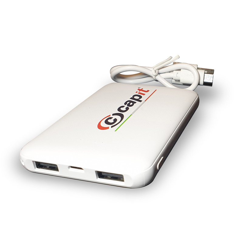 CAPIT Power Bank 5000mah for WarmMe Joule heating vest, white, white