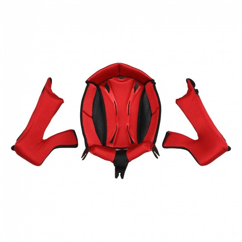 UFO Quiver Helmet Inner + Cheek pads Red Size S