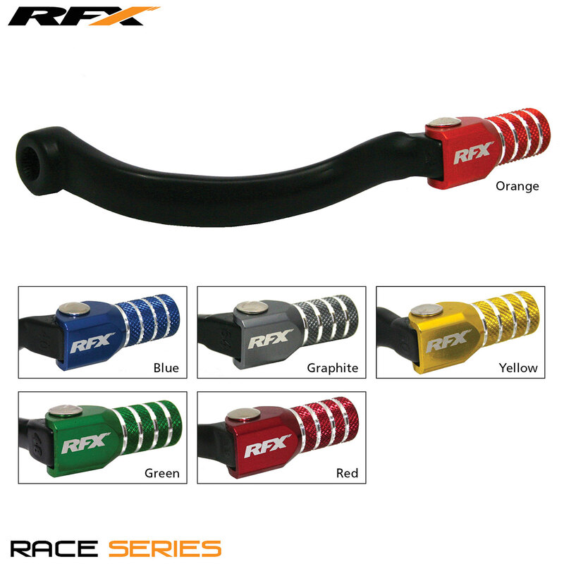RFX Race Gear Lever (Black/Yellow) - Suzuki RMZ250, yellow