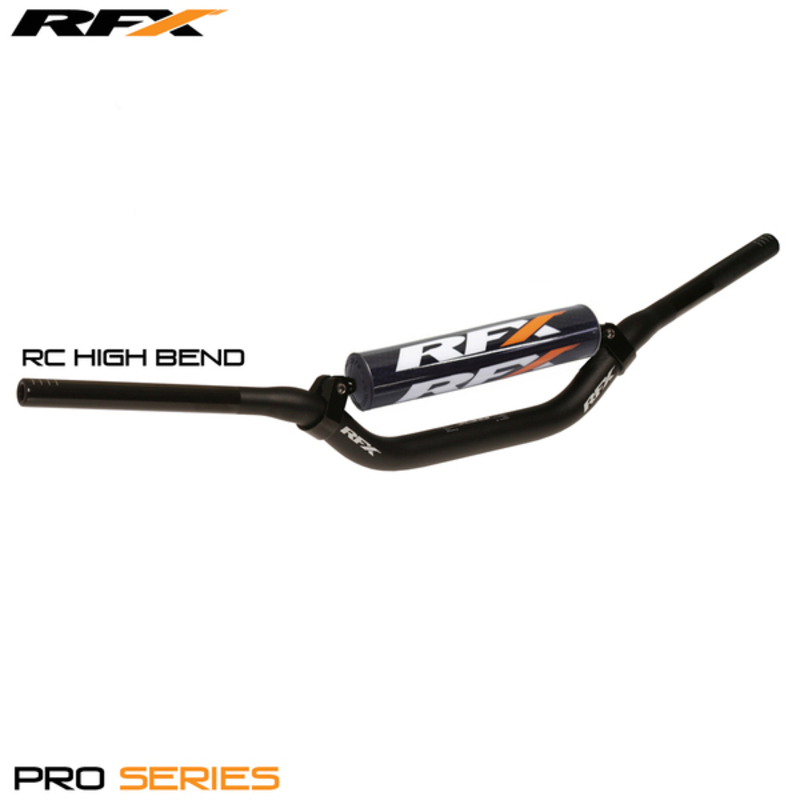 RFX Manillar cónico Pro F8 de 28,6 mm (con refuerzo) (negro) RC High
