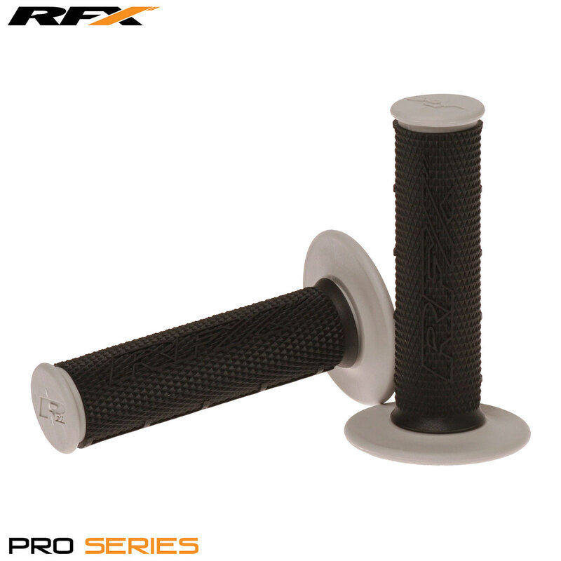 RFX Paire de poignées bi-composant Pro Series partie centrale noire (Noir/Gris)
