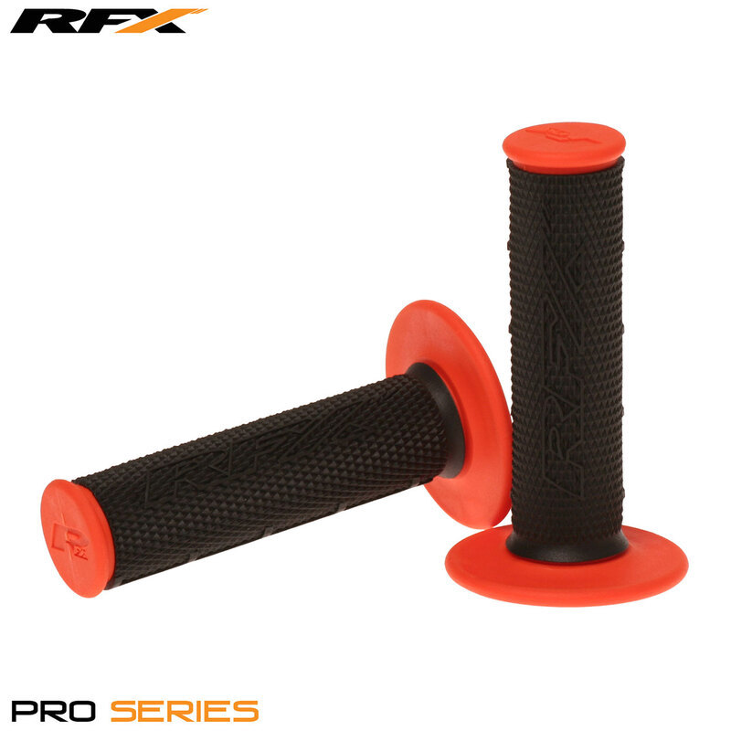 RFX Paar Zwei-Komponenten-Griffe Pro-Serie Mittelteil schwarz (Schwarz/Orange)