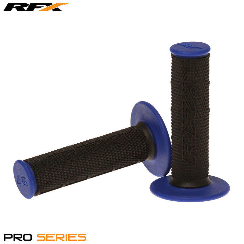 RFX Coppia maniglie bicomponenti Pro Series parte centrale nera (nero/blu)