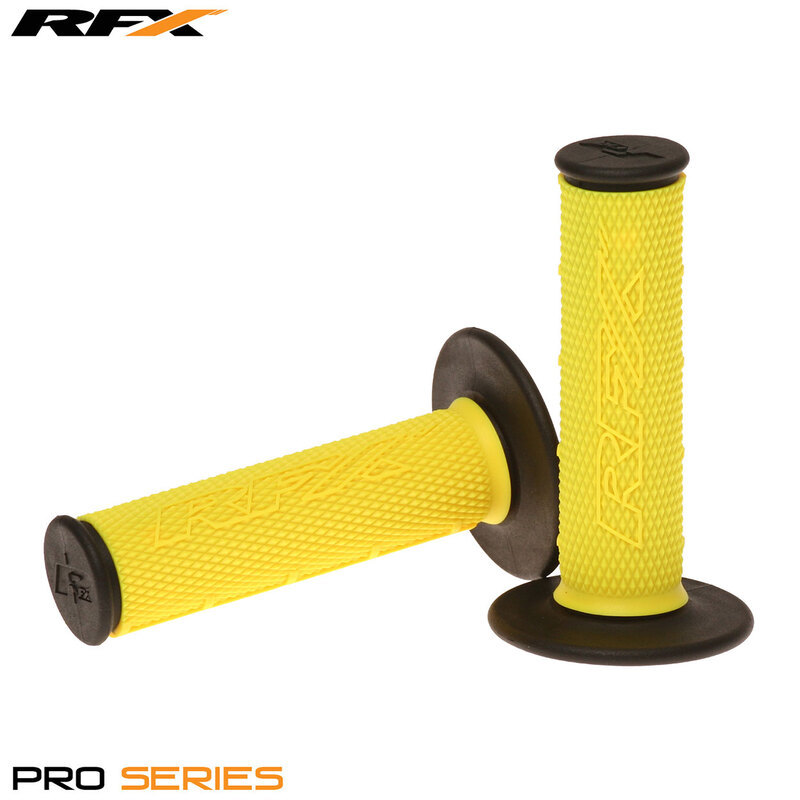 RFX Par de alças de dois componentes da Série Pro extremidades pretas (Amarelo/Preto)