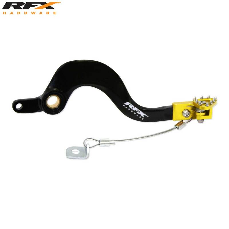 RFX Pro FT Rear Brake Lever (Black/Yellow) - Suzuki RMZ250/450, yellow