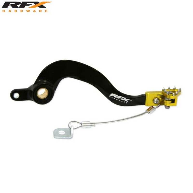 RFX Pro ST Rear Brake Lever (Black/Yellow) - Suzuki RMZ250/450, black