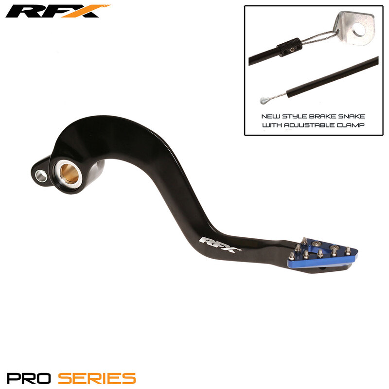 RFX Pro ST Rear Brake Lever (Hard Anodised Black/Blue) - Yamaha YZ125/250, black