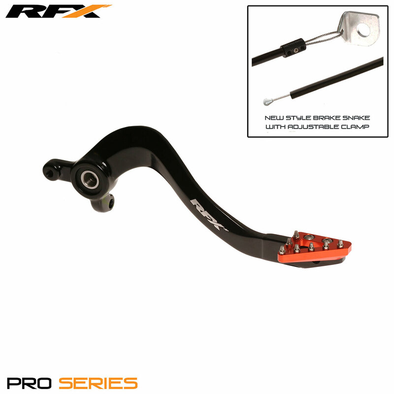 RFX Pro ST Rear Brake Lever (Hard Anodised Black/Orange) - KTM85, black