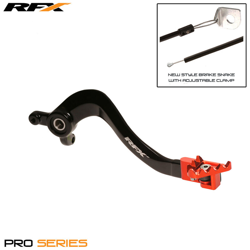 RFX Pro FT Rear Brake Lever (Black/Orange) - KTM SX85