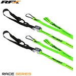 RFX Serie 1.0 Race Zurrringe (High Visibility/Schwarz) mit zusätzlicher Schnalle und Karabinerclip