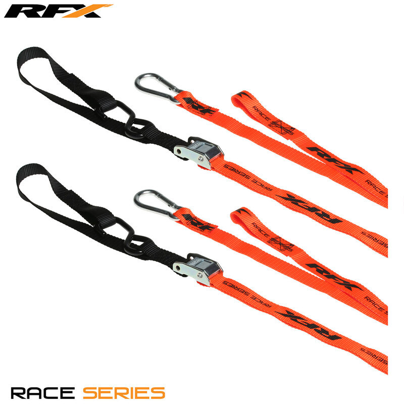 RFX Race Series 1.0 Tie Downs (Orange/Black) with extra loop ...
