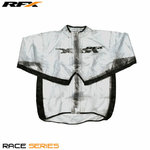 Chaqueta de lluvia RFX Sport RFX (transparente / negra) - talla infantil M (8-10 años)