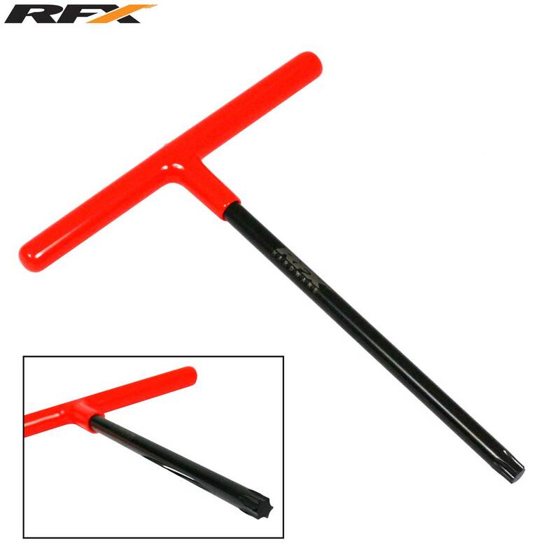 RFX Clé en T Pro (Noir/Orange) empreinte standard avec poignée en caoutchouc - Tête Torx T45 pour KTM