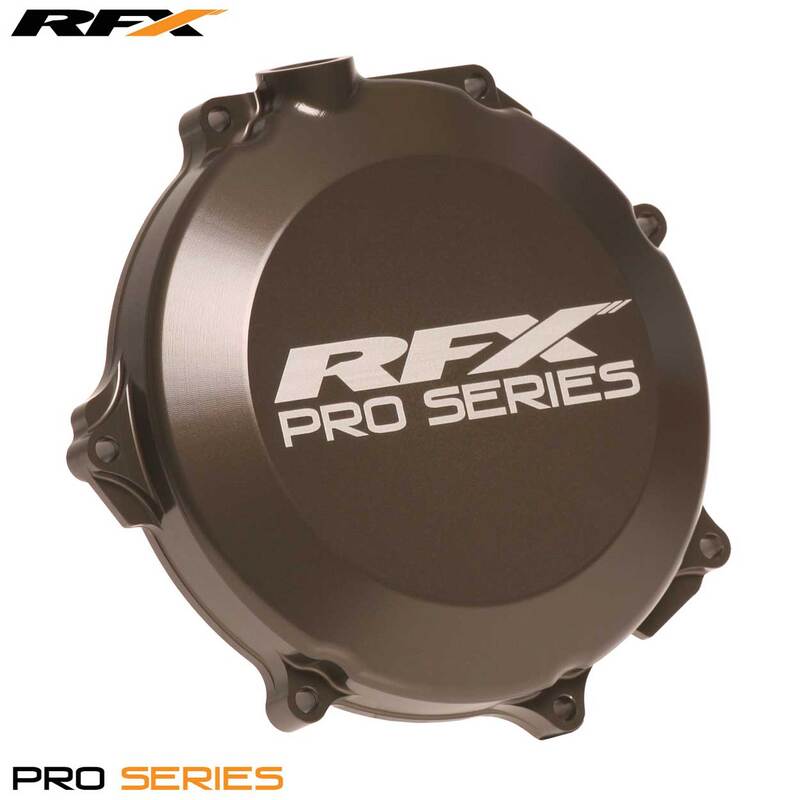 Rfx Unisex Light/Dark/Grey Pro Clutch Cover (Hard Anodised) - Kawasaki Kxf450