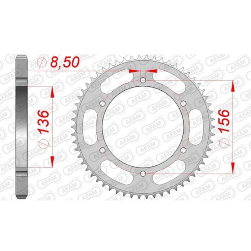 AFAM Rear Sprocket Steel Standard - 428