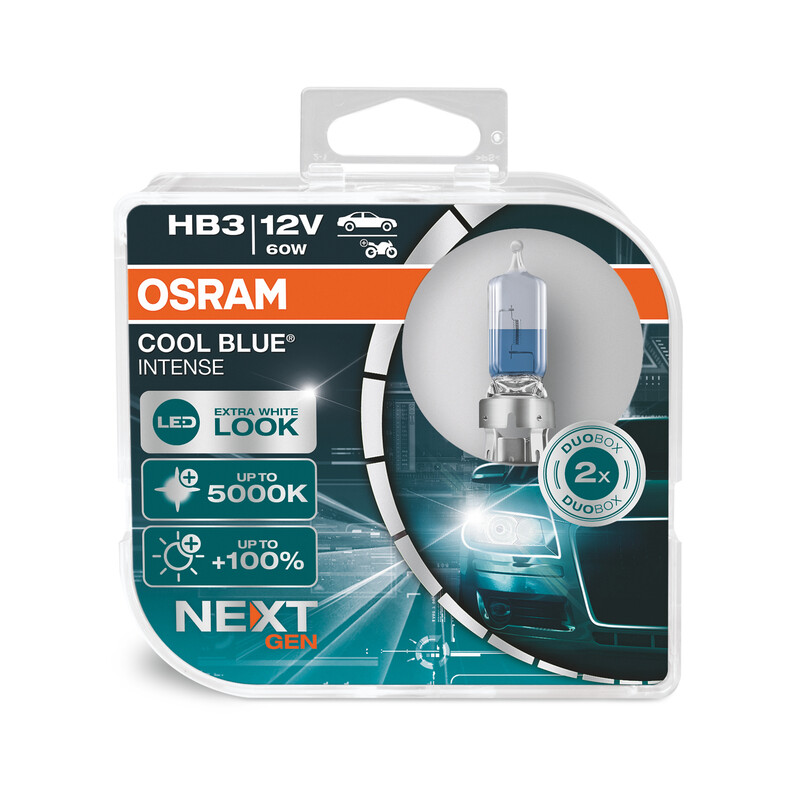 OSRAM Cool Blue Intense HB3 Glühbirne 12V/60W - X2, weiss