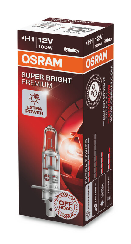 OSRAM Super helle H1 12V/55W Glühbirne - X1
