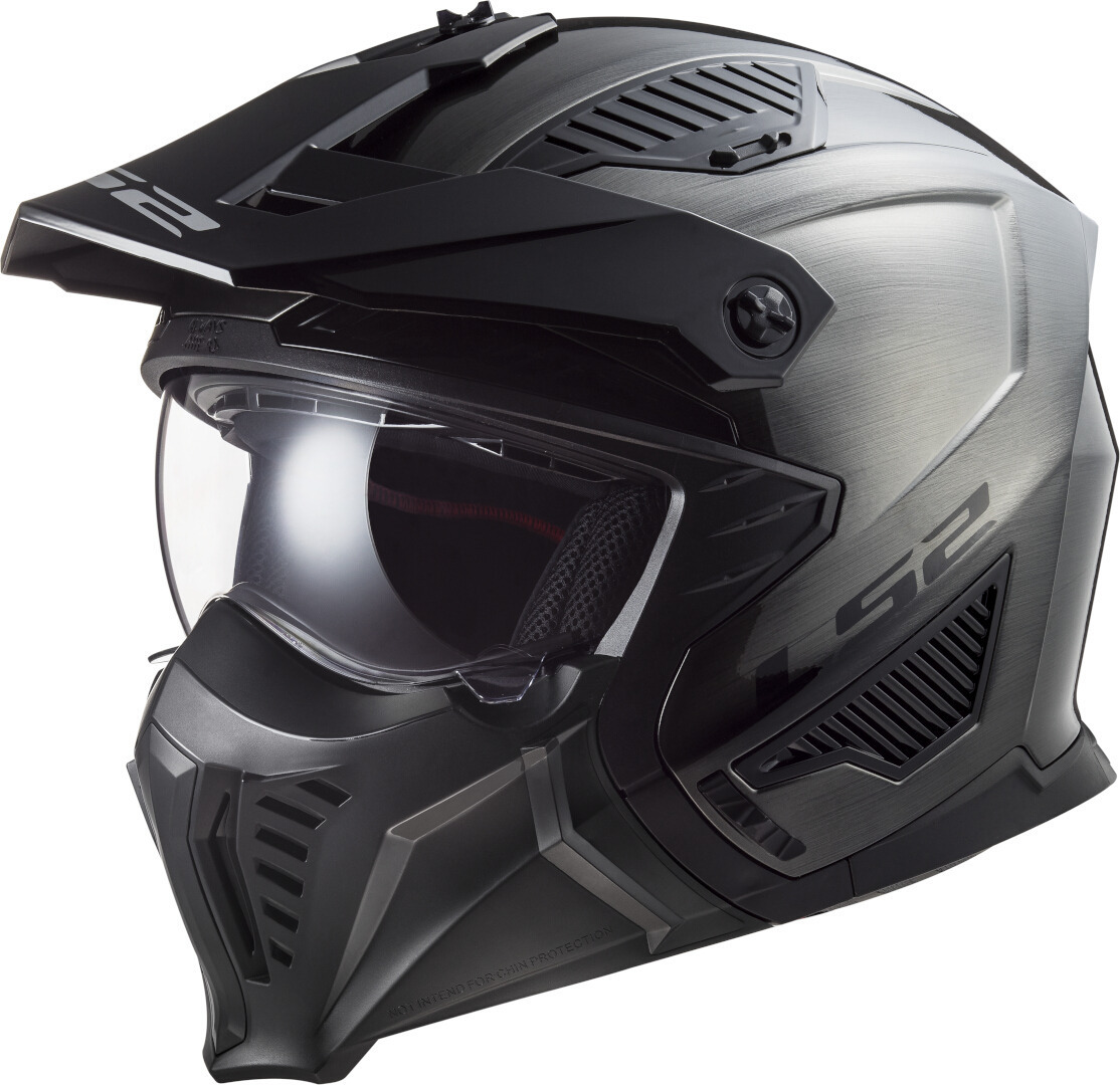 LS2 OF606 Drifter Jeans Kask próbny, srebrny, Rozmiar XS dla ty