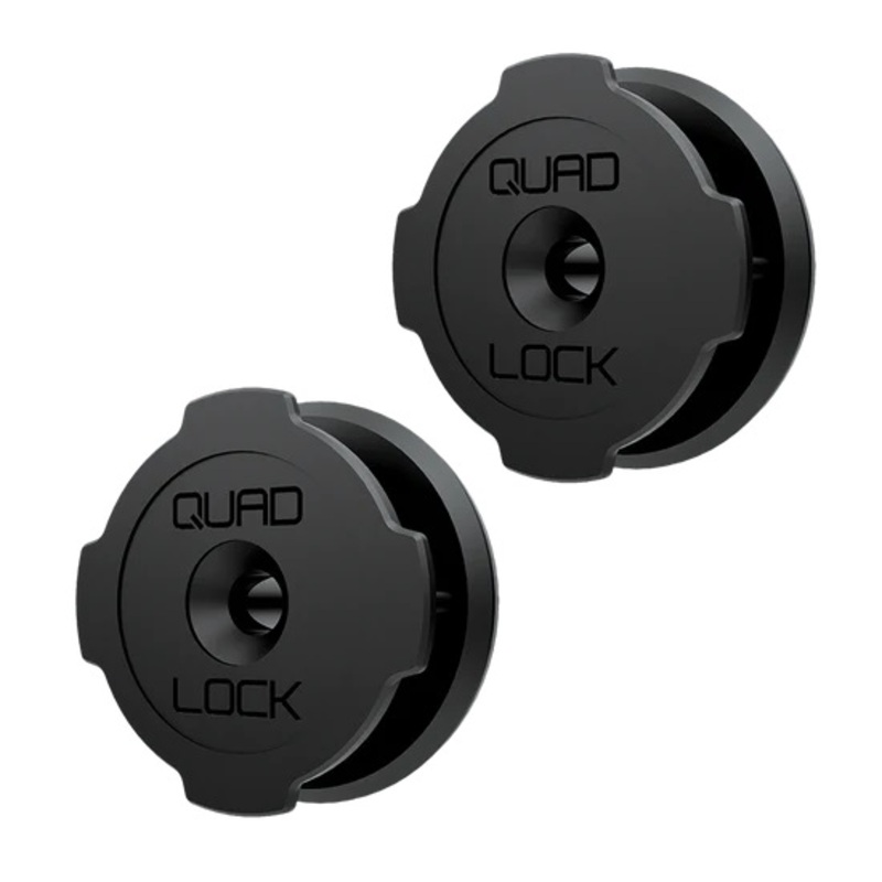 Quad Lock Phone Accessories - Adhesive Wall Mount (Twin Pack) Black On