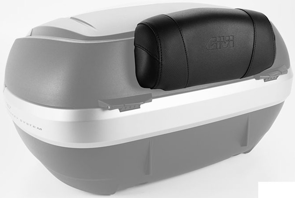 Dossier passager GIVI pour boîtier V47 Monokey noir souple, en cuir artificiel