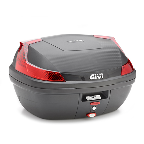 GIVI B47 BLADE Monolock Topcase ohne Platte, schwarz-rot, schwarz-rot