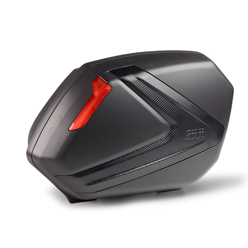 GIVI V37 Боковой корпус с монокеей Черный/углерод/красный 37 литров 
