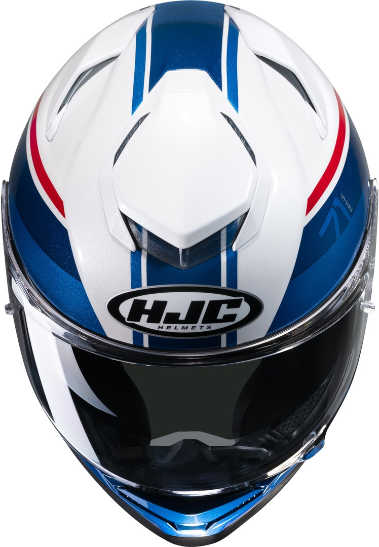 Side view of HJC RPHA 71 Mapos Helmet, white-blue, Size XS 54 55 for Men